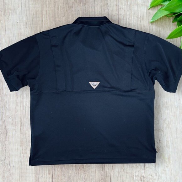 COLUMBIA Perfect Cast Polo Shirt PFG Omni Shade Performance UPF 50 Mesh XL - Picture 5 of 6